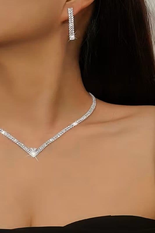 Сережки зі стразами довгі (срібло) — 1