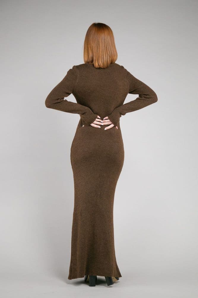 Плаття силуетне ONE SIZE (коричневий) — 3