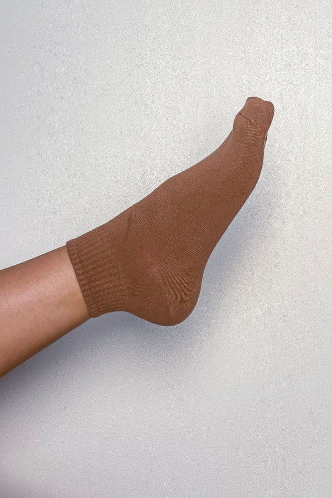 Носки короткие бамбук 36-41 (коричневый) — 1