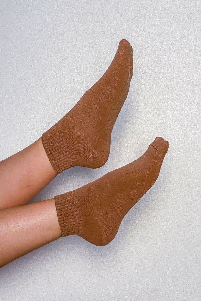 Носки короткие бамбук 36-41 (коричневый) — 2