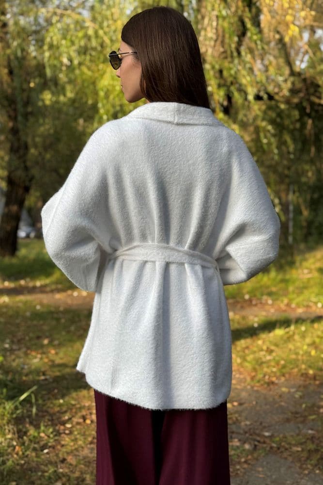 Кардиган короткий з паском ONE SIZE — 6