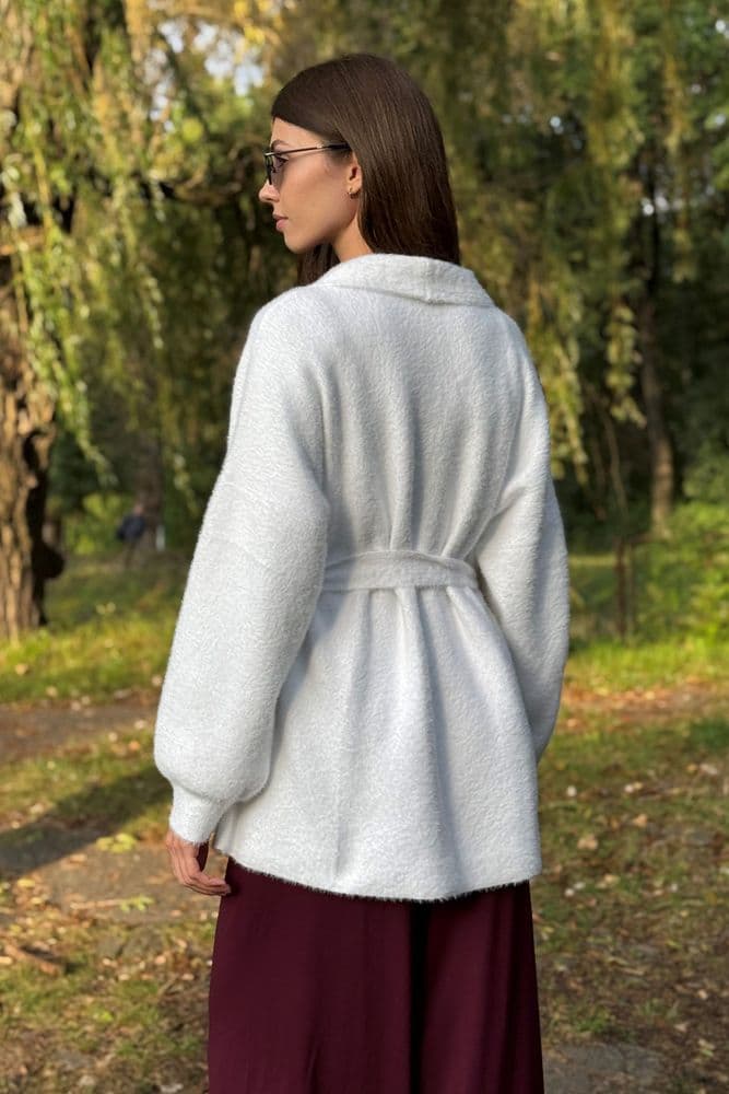 Кардиган короткий з паском ONE SIZE — 7