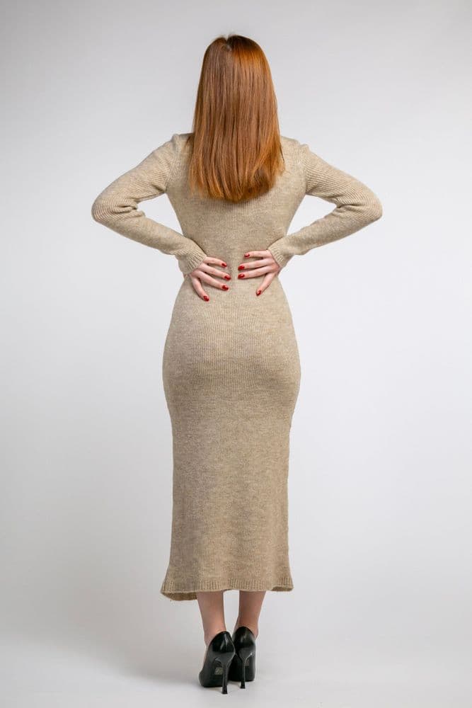 Плаття силуетне ONE SIZE (беж) — 3