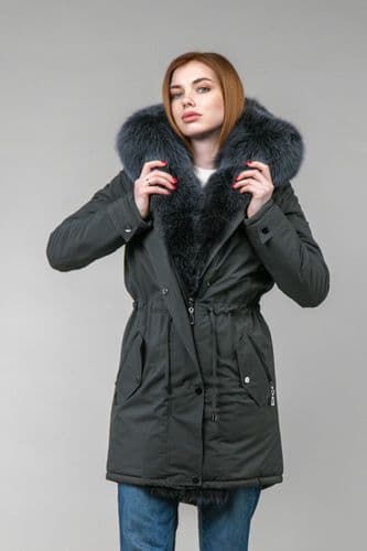 Парка з плащовки 85 (графіт)-