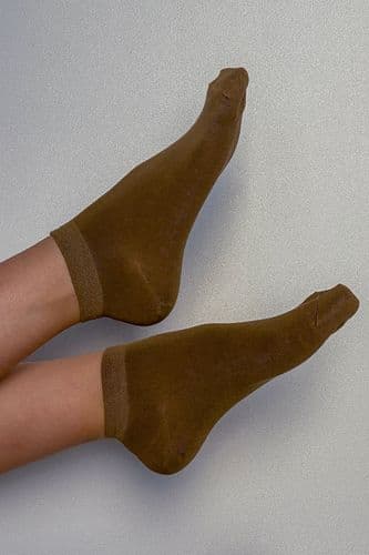 Шкарпетки короткі шовк 36-41 (коричневий)
