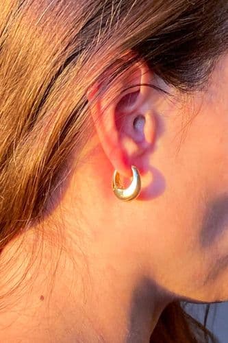 Сережки кільця овал (золото)
